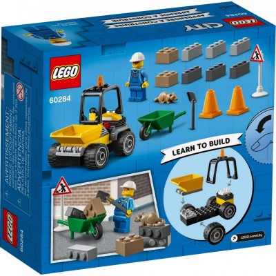 Конструктор LEGO City Great Vehicles Пикап для дорожных работ 58 деталей (60284)