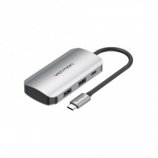 Концентратор Vention USB3.1 Type-C --> USB 3.0x4/PD 100W Hub 5-in-1 (TNBHB) Концентратор Vention USB3.1 Type-C --> USB 3.0x4/PD 100W Hub 5-in-1 (TNBHB)