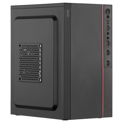 Корпус 2E TeamX TMX03 з БЖ 2E ATX400W, 2xUSB2.0, 1x80мм, VGA 220мм, mATX, чорний