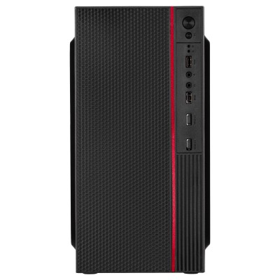 Корпус 2E TeamX TMX03 з БЖ 2E ATX400W, 2xUSB2.0, 1x80мм, VGA 220мм, mATX, чорний