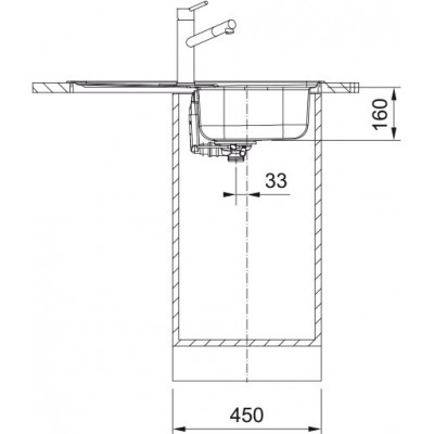 Мийка кухонна Franke Spark, нерж.сталь, прямокутник, з крилом, 780х500х340мм, чаша - 1, врізна, SKL 611-78, нерж декор