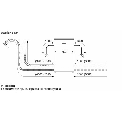 Посудомийна машина Bosch вбудована, 10компл., A+, 45см, дисплей, 3й кошик, білий