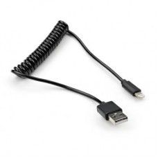 Дата кабель USB 2.0 AM to Lightning Spring 1m black Vinga (VCPDCLS1BK) Дата кабель USB 2.0 AM to Lightning Spring 1m black Vinga (VCPDCLS1BK)