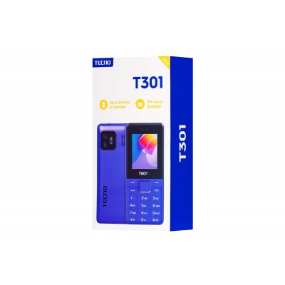 Мобільний телефон TECNO T301 1.77" 2SIM, 1150мА•год, синій