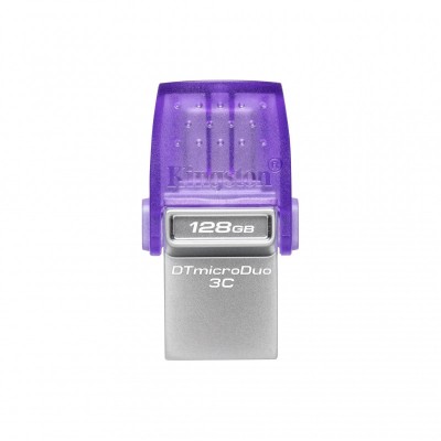 Накопичувач Kingston 128GB USB 3.2 Gen1 + Type-C DT microDuo 3C R200MB/s