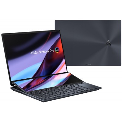 Ноутбук ASUS Zenbook Pro 14 Duo UX8402ZE-M3165W 14.5&quot; 2.8K OLED Touch, Intel i7-12700H, 32GB, F1TB, NVD3050Ti-4, Win11, Чорний