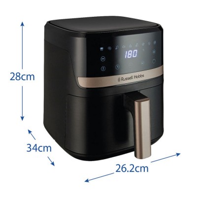 Мультипіч Russell Hobbs SatisFry 1300Вт, чаша-4.3л, сенсорне управл., 9 авто. программ, пластик, чорний Мультипіч Russell Hobbs SatisFry 1300Вт, чаша-4.3л, сенсорне управл., 9 авто. программ, пластик, чорний