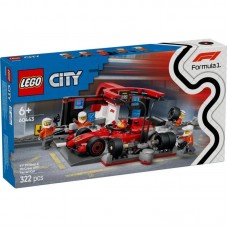 Конструктор LEGO City Піт-стоп і піт-екіпаж F1 з болідом Ferrari