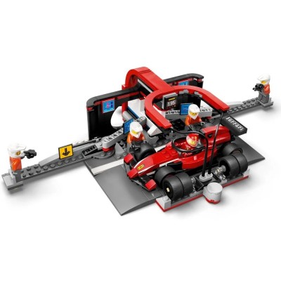 Конструктор LEGO City Піт-стоп і піт-екіпаж F1 з болідом Ferrari