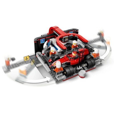 Конструктор LEGO City Піт-стоп і піт-екіпаж F1 з болідом Ferrari