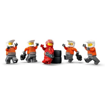 Конструктор LEGO City Піт-стоп і піт-екіпаж F1 з болідом Ferrari