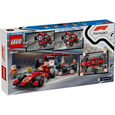Конструктор LEGO City Піт-стоп і піт-екіпаж F1 з болідом Ferrari