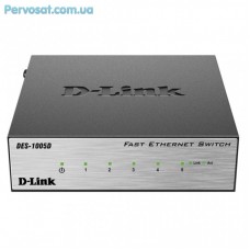Комутатор мережевий D-Link DES-1005D Комутатор мережевий D-Link DES-1005D