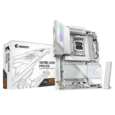 Материнська плата GIGABYTE X870E AORUS PRO ICE sAM5 X870 4xDDR5 M.2 HDMI Wi-Fi BT ATX