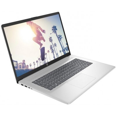 Ноутбук HP 17-cn4040ua 17.3" FHD IPS AG, Intel 7-150U, 16GB, F1TB, UMA, DOS, сріблястий