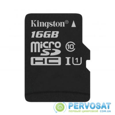 Карта памяти Kingston 16GB microSDHC class 10 Canvas Select Plus 100R A1 (SDCS2/16GBSP)