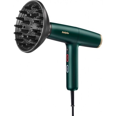 Фен Babyliss Air Power Pro, 1700Вт, 3 режими, дифузор, іоніз-я, хол. обдув, зелений