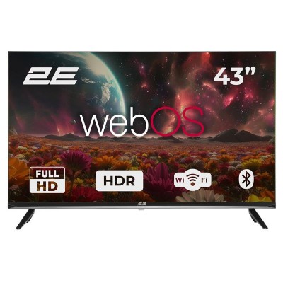 Телевізор 43" 2E LED FHD 60Hz Smart WebOS Black