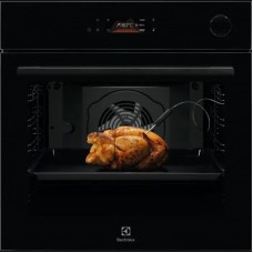 Духова шафа Electrolux електрична, 72л, A+, пара, дисплей, конвекція, ф-ція пароварки, телескопічні напрямні, чорний Духова шафа Electrolux електрична, 72л, A+, пара, дисплей, конвекція, ф-ція пароварки, телескопічні напрямні, чорний