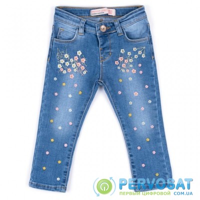 Джинсы Breeze джинсовые с цветочками (OZ-17703-86G-jeans)