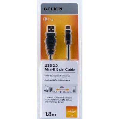 Дата кабель USB 2.0 AM to Mini 5P 1.8m Belkin (F3U155bt1.8M)