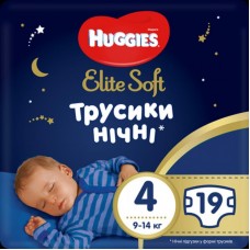 Підгузок Huggies Elite Soft Overnites 4 (9-14 кг) 19 шт (5029053548166) Підгузок Huggies Elite Soft Overnites 4 (9-14 кг) 19 шт (5029053548166)