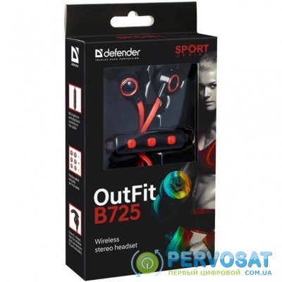Наушники Defender OutFit B725 Black-Red (63726)