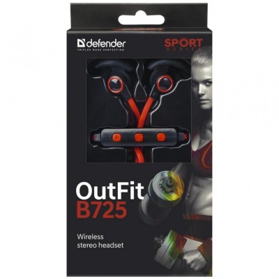 Наушники Defender OutFit B725 Black-Red (63726)