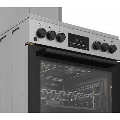 Плита Beko комбінована, 72л, 60x60см, дисплей, конвекція, сірий