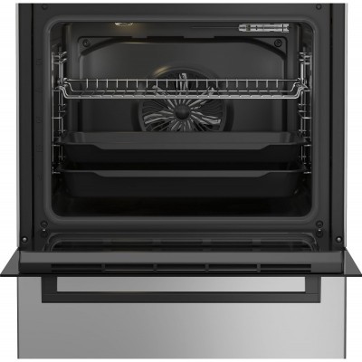 Плита Beko комбінована, 72л, 60x60см, дисплей, конвекція, сірий