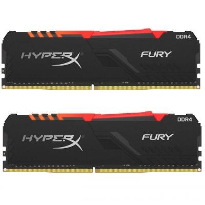 Модуль памяти для компьютера DDR4 16GB (2x8GB) 3600 MHz HyperX Fury RGB Kingston (HX436C17FB3AK2/16)