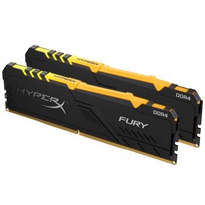 Модуль памяти для компьютера DDR4 16GB (2x8GB) 3600 MHz HyperX Fury RGB Kingston (HX436C17FB3AK2/16)