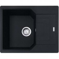Мийка кухонна Franke Urban, фраграніт, прямокутник, з крилом, 620х500х220мм, чаша - 1, врізна, оборотна, UBG 611-62, чорний матовий