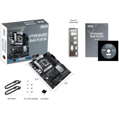 Материнcька плата ASUS PRIME B660-PLUS D4 s1700 B660 4xDDR4 M.2 HDMI DP D-Sub ATX