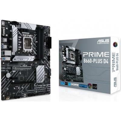 Материнcька плата ASUS PRIME B660-PLUS D4 s1700 B660 4xDDR4 M.2 HDMI DP D-Sub ATX