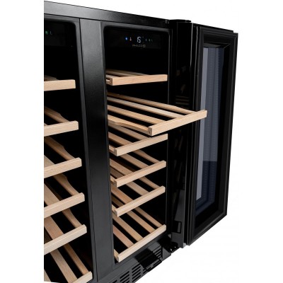 Холодильник Philco для вина, 87x60x57, холод.відд.-116л, зон - 2, бут-40, диспл, підсвітка, чорний