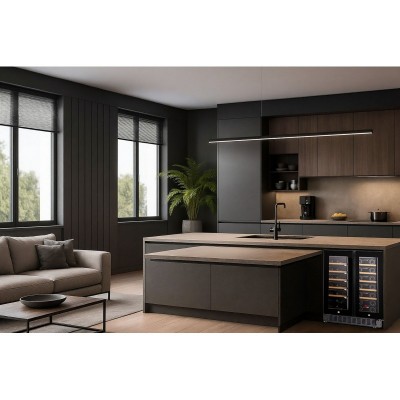 Холодильник Philco для вина, 87x60x57, холод.відд.-116л, зон - 2, бут-40, диспл, підсвітка, чорний