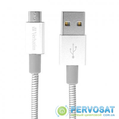 Дата кабель USB 2.0 AM to Micro 5P 1.0m silver Verbatim (48862)