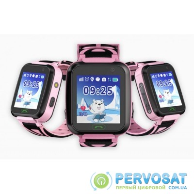 Дитячий телефон-годинник з GPS трекером GOGPS К07 рожевий