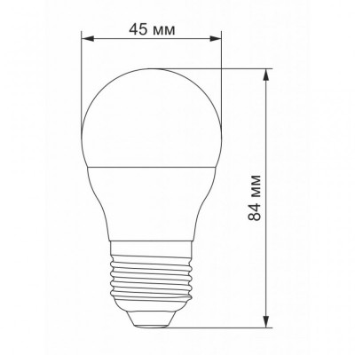 Лампочка VIDEX G45e 7W E27 4100K 220V (VL-G45e-07274)