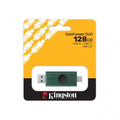 Накопичувач Kingston  128GB USB 3.2 Type-A + Type-C DT DuoG2 Накопичувач Kingston  128GB USB 3.2 Type-A + Type-C DT DuoG2