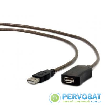 Дата кабель USB2.0, активный, 15 м, черный Cablexpert (UAE-01-15M)