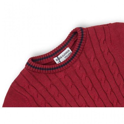 Кофта NA в'язана з косами (AFB1033-128B-red)