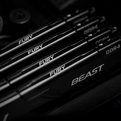 Модуль пам'яті для комп'ютера DDR4 4GB 3200 MHz Fury Beast Black Kingston Fury (ex.HyperX) (KF432C16BB/4)