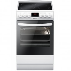 Плита Hansa електрична склокерамічна, 62л, 50x60см, дисплей, конвекція, білий