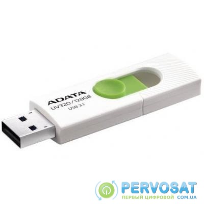 USB флеш накопитель A-DATA 128GB UV320 White/Green USB 3.1 (AUV320-128G-RWHGN)