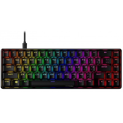 Клавіатура механічна HyperX Alloy Origins 65 67key, Red, USB-A, EN/RU, RGB, чорний