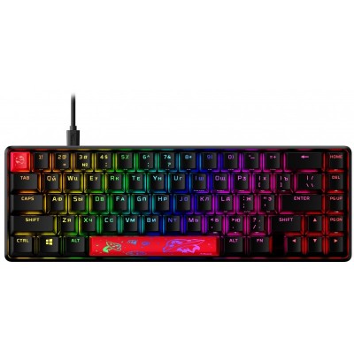 Клавіатура механічна HyperX Alloy Origins 65 67key, Red, USB-A, EN/RU, RGB, чорний