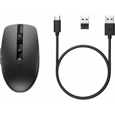 Миша HP 710 Rechargeable Silent, USB-A/WL/BT, чорний