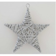 Прикраса декоративна YES! Fun Зірка ротангова срібна, 15 см (973300) Прикраса декоративна YES! Fun Зірка ротангова срібна, 15 см (973300)